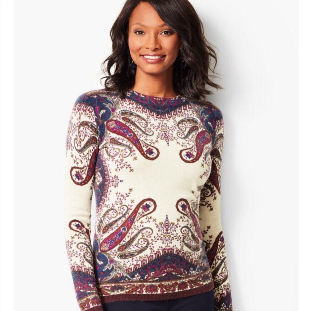 AUDREY CASHMERE SWEATER-PAISLEY